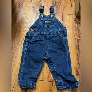 Vintage Oshkosh Overalls blue denim made in USA size 6-9 months